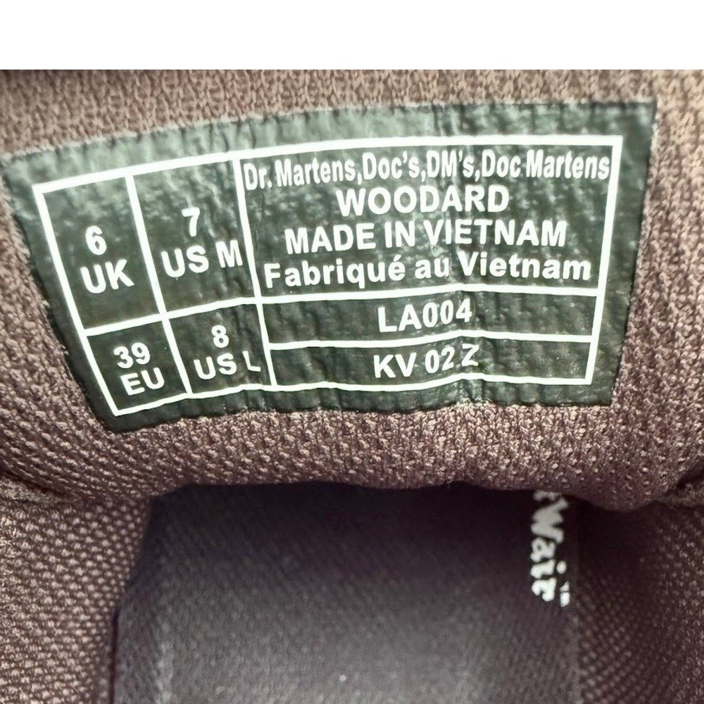 Dr Martens Woodard Boots Brown Leather Chunky Robust Sole Lace Up Size 7 M/ W 8 - Picture 7 of 9